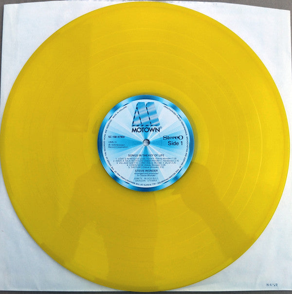 Stevie Wonder : Songs In The Key Of Life (2xLP, Album, Yel + 7", EP, Yel)