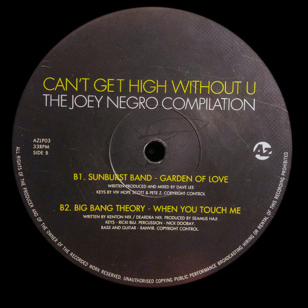 Joey Negro : Can't Get High Without U (The Joey Negro Compilation) (4x12", Comp)