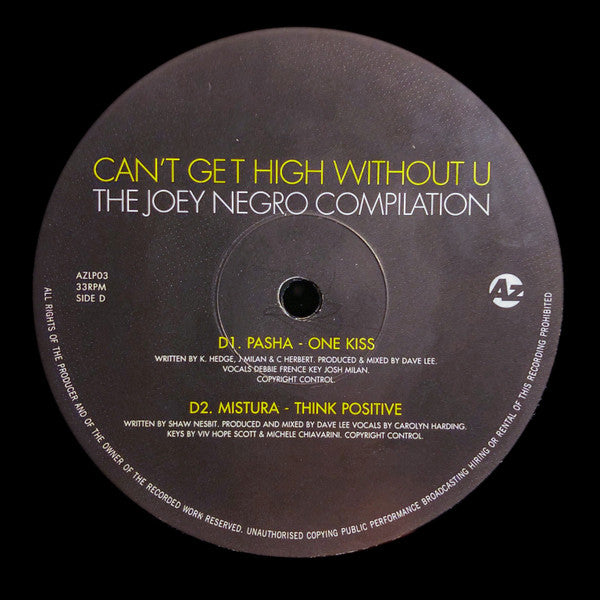 Joey Negro : Can't Get High Without U (The Joey Negro Compilation) (4x12", Comp)