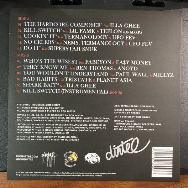 Dom Dirtee : The Hardcore Composer (LP, Album, Ltd, Num, Red)