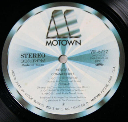 Commodores : Heroes (LP, Album, Gat)