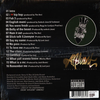 Lords Of The Underground : House Of Lords (2xLP, Album)
