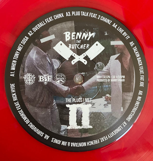 Benny The Butcher & Harry Fraud : The Plugs I Met II (LP, EP, Num, Red + Flexi, 7", Single, Red + Ltd)