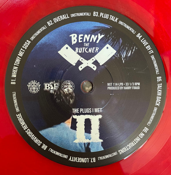 Benny The Butcher & Harry Fraud : The Plugs I Met II (LP, EP, Num, Red + Flexi, 7", Single, Red + Ltd)