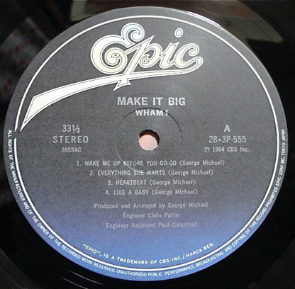 Wham! = Wham! : Make It Big = メイク・イット・ビッグ (LP, Album)