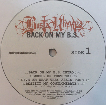 Busta Rhymes : Back On My B.S. (2xLP, Album)