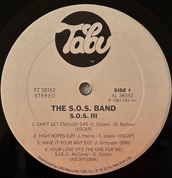 The S.O.S. Band : S.O.S. III (LP, Album, Pit)