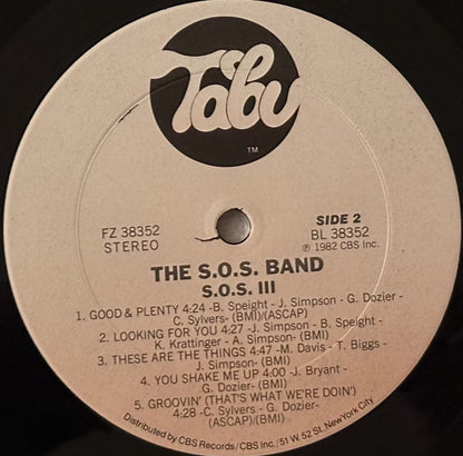 The S.O.S. Band : S.O.S. III (LP, Album, Pit)