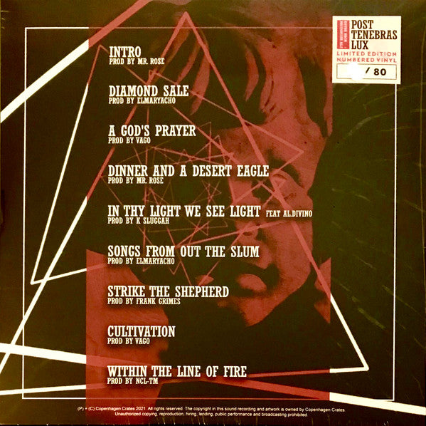 Estee Nack X Recognize Ali : Post Tenebras Lux (LP, Album, Ltd, Num, Whi)