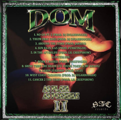 DOM (76) : As Playa As Possible 2 (LP, Ltd, Gre)