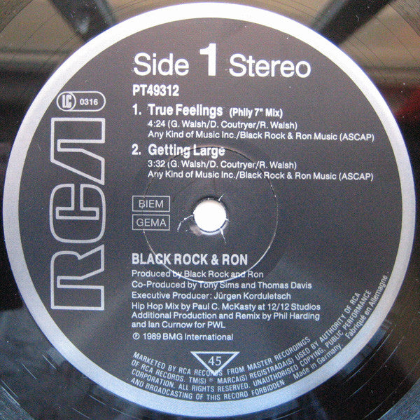 Black Rock & Ron : True Feelings (12")