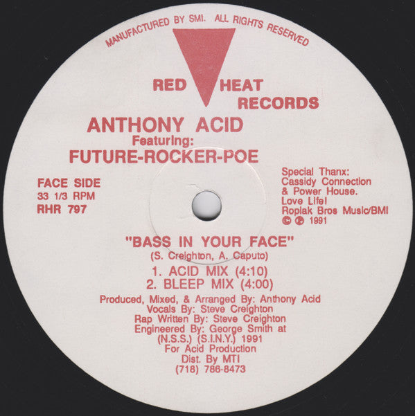 Anthony Acid Featuring Future-Rocker-Poe : Bass In Your Face (12")