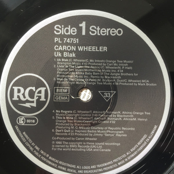 Caron Wheeler : UK Blak (LP, Album)