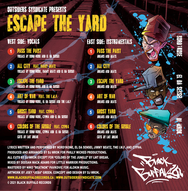 El Da Sensei x Nord1kOne : Escape The Yard (LP, Album, Cle)