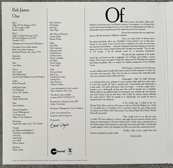 Bob James : One (LP, Ltd, Num, RM, Gol)