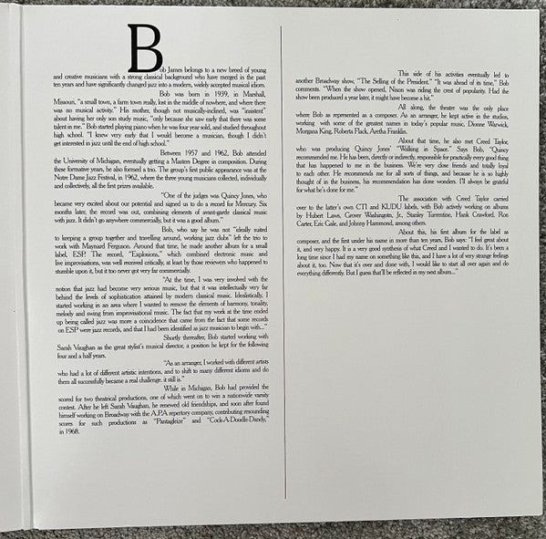Bob James : One (LP, Ltd, Num, RM, Gol)