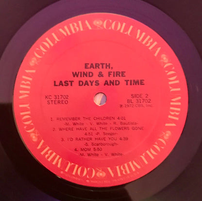 Earth, Wind & Fire : Last Days And Time (LP, Album, Ter)