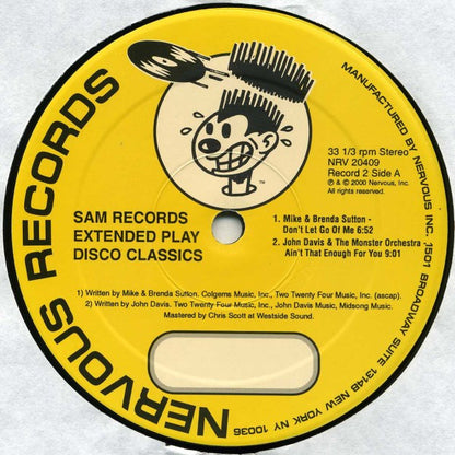 Various : Sam Records Extended Play (Disco Classics) (2x12", Comp)
