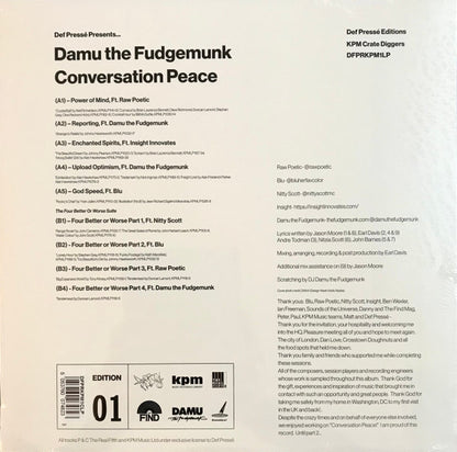 Damu The Fudgemunk : Conversation Peace (LP, Album, Ltd, Min)