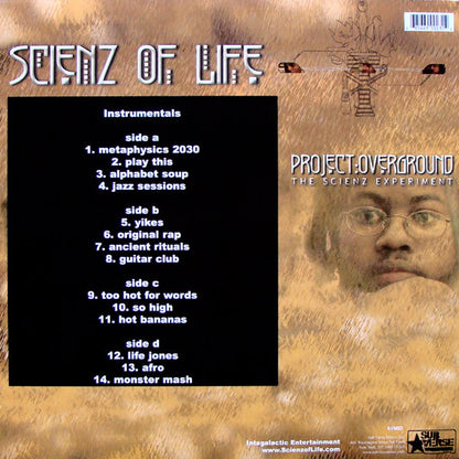 Scienz Of Life : Project Overground: The Scienz Experiment Instrumentals (2xLP, Album)