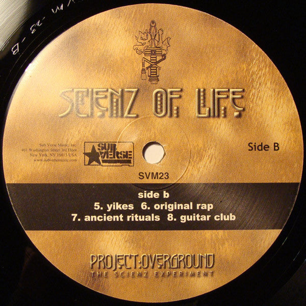 Scienz Of Life : Project Overground: The Scienz Experiment Instrumentals (2xLP, Album)