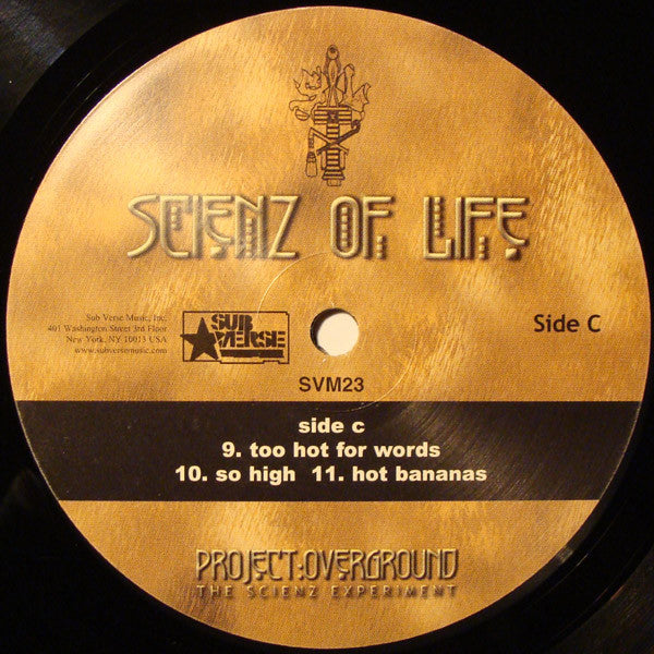Scienz Of Life : Project Overground: The Scienz Experiment Instrumentals (2xLP, Album)
