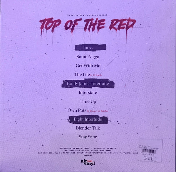 Chase Fetti & 38 Spesh : Top Of The Red (LP)