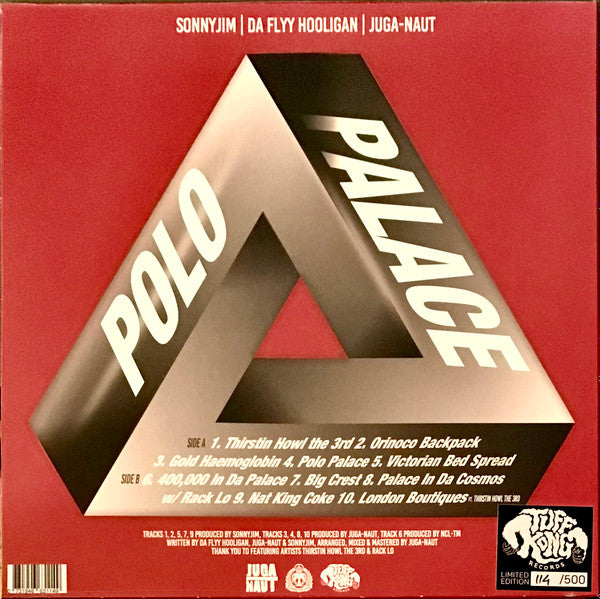 SonnyJim | Da Flyy Hooligan | Juga-Naut : Polo Palace (LP, Album, Ltd, Num, Pin)