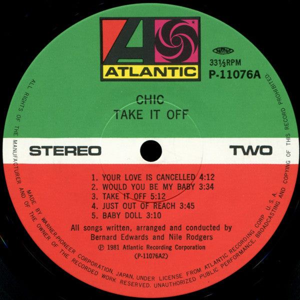 Chic : Take It Off (LP, Album)