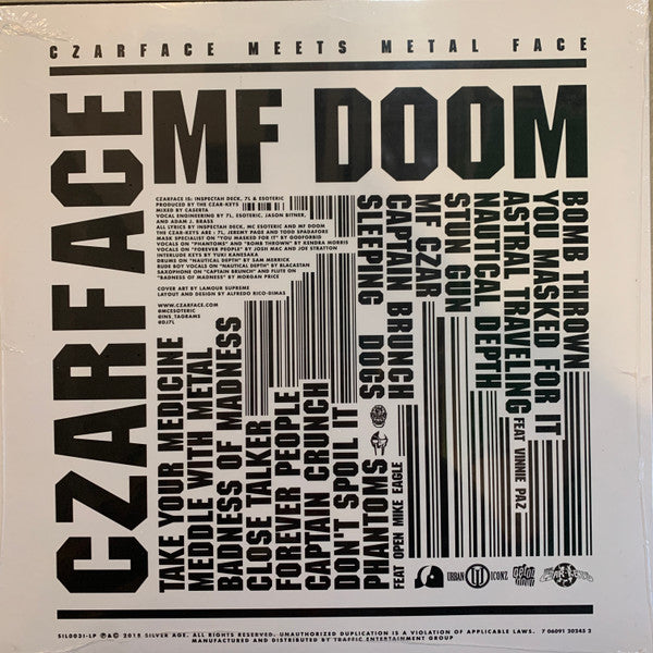 Czarface, MF Doom : Czarface Meets Metal Face (LP, Album, Ltd, RP, Whi)