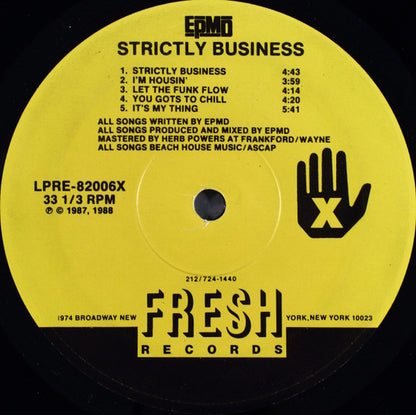 EPMD : Strictly Business (LP, Album)