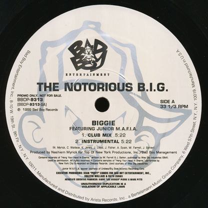 Notorious B.I.G. : Biggie (12", Promo)