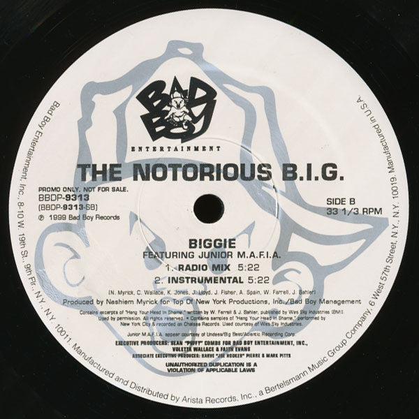 Notorious B.I.G. : Biggie (12", Promo)