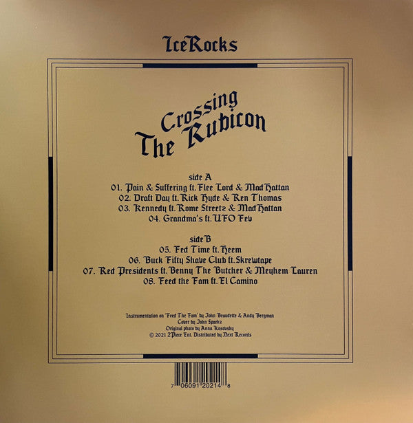 Icerocks DXA : Crossing The Rubicon (12", Album, Ltd, Sea)