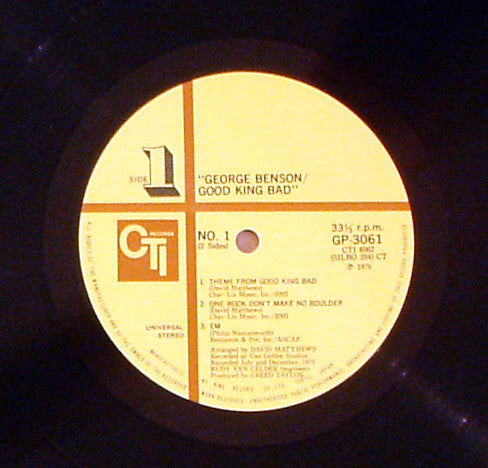 George Benson : Good King Bad (LP, Album)