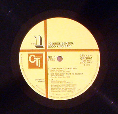 George Benson : Good King Bad (LP, Album)
