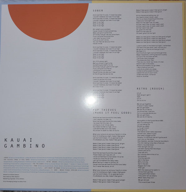 Childish Gambino With Jaden Smith : Kauai (12", EP, RSD, Ltd, RE, Yel)