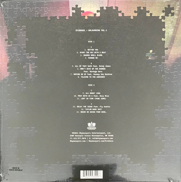 Evidence (2) : Unlearning Vol. 1 (2xLP, Album, Ltd, Blu)