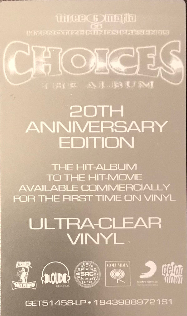 Three 6 Mafia : Choices: The Album (2xLP, Album, Ltd, Num, Obi)