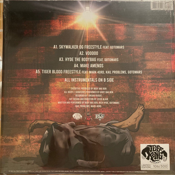Body Bag Ben & Rick Hyde : Hyde The Body Bag (12", EP, Ltd, Num, Ora)