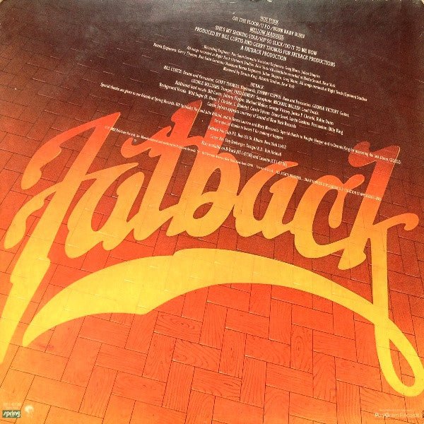 The Fatback Band : On The Floor With Fatback (LP, Album, 53)