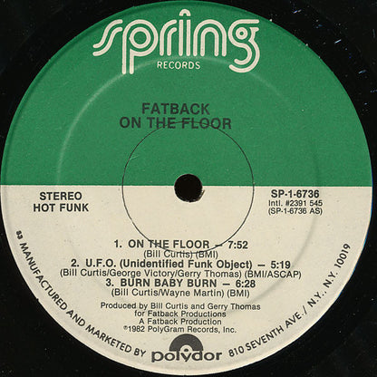 The Fatback Band : On The Floor With Fatback (LP, Album, 53)