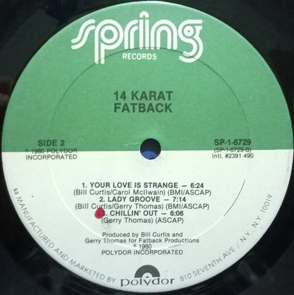 The Fatback Band : 14 Karat (LP, Album, 72 )