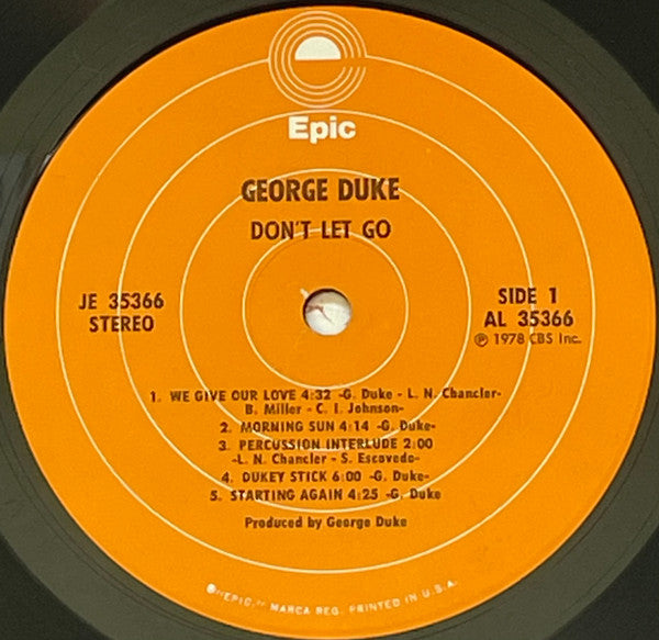 George Duke : Don’t Let Go (LP, Album, Pin)