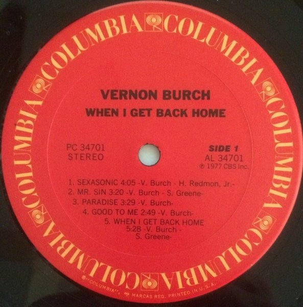 Vernon Burch : When I Get Back Home (LP, Album)