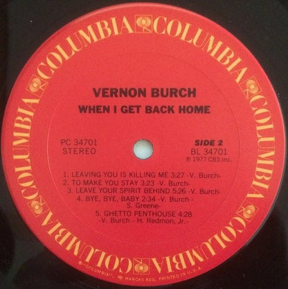 Vernon Burch : When I Get Back Home (LP, Album)