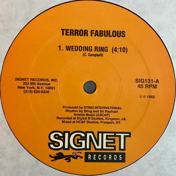 Terror Fabulous / Joycelyn : Wedding Ring / Can You Stand The Rain (12")