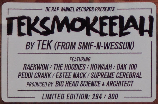 Tek : Teksmokeelah (LP, Album, Ltd, Num)