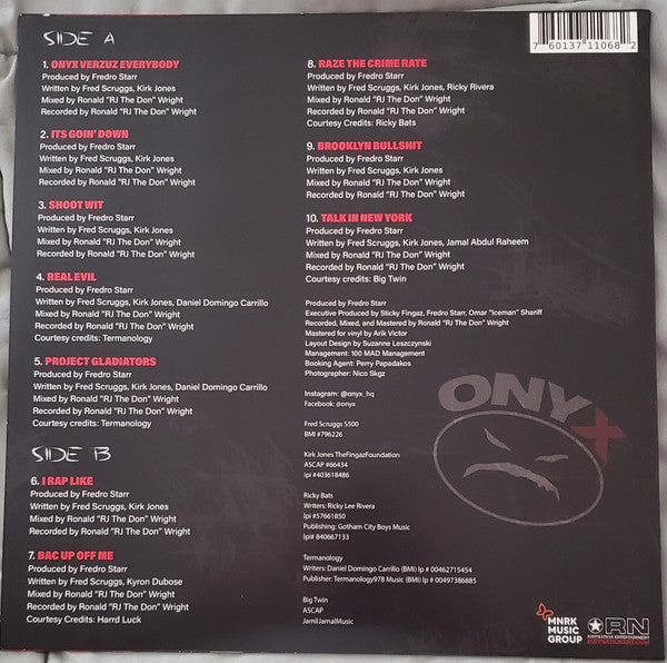 Onyx : Versus Everybody (LP, Album, Red)