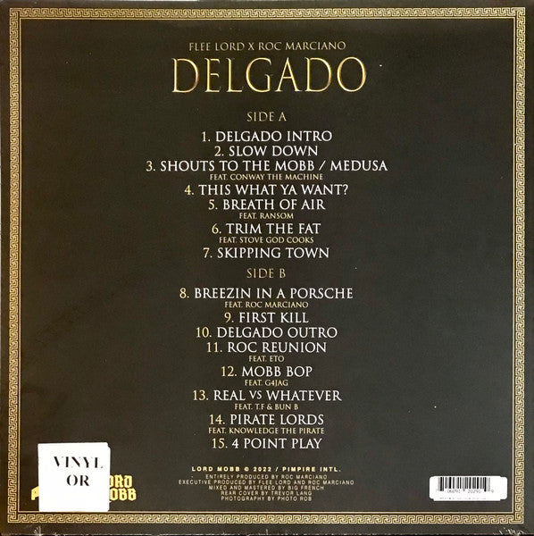 Flee Lord, Roc Marciano : Delgado (LP, Album, Ltd, Gol)